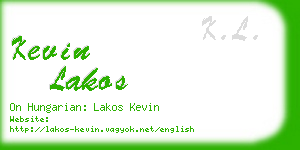 kevin lakos business card
